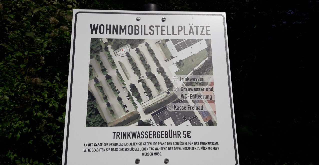 Wohnmobil-Stellplatz Garching_Tafel Wohnmobil-Stellplatz Garching_Tafel
