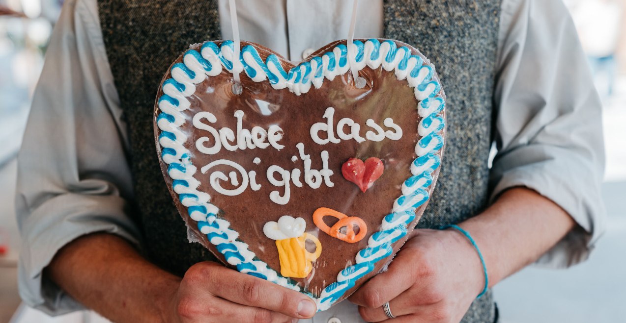 Lebkuchenherz "Schee, dass di gibt", © Inn-Salzach Tourismus Lebkuchenherz "Schee, dass di gibt", © Inn-Salzach Tourismus