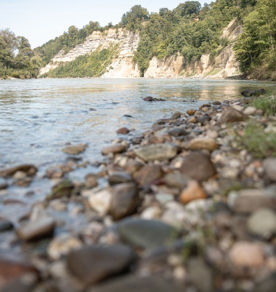 Kieselsteine an der Salzach beim Salzachdruchbruch, &copy; Inn-Salzach Tourismus