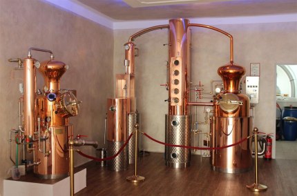 Die Destillationsanlage der Brennerei Geistreich in Burghausen