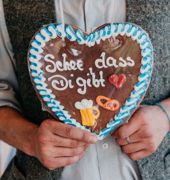 Lebkuchenherz "Schee, dass di gibt", &copy; Inn-Salzach Tourismus