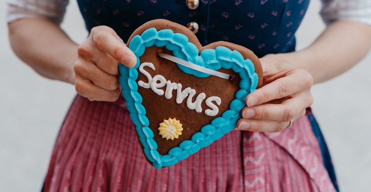 Lebkuchenherz mit Aufschrift Servus, &copy; Inn-Salzach Tourismus
