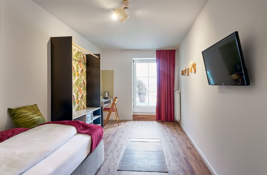 Einzelzimmer Hotel zur Krone Neuötting, © Phil Vetter