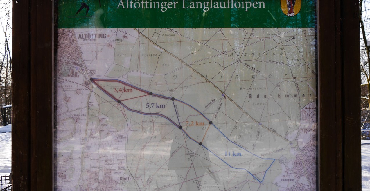 Loipe Alt&ouml;tting Streckenverlauf, &copy; Inn-Salzach Tourismus