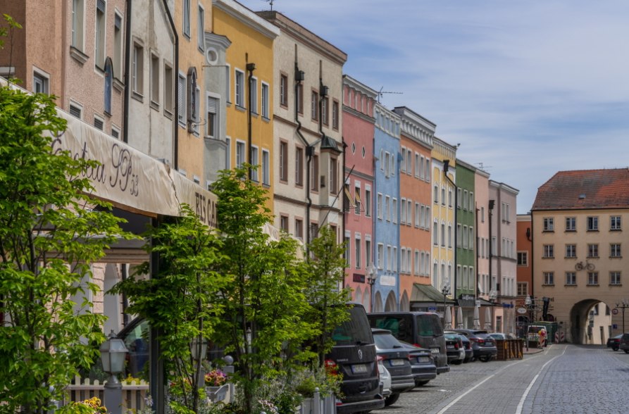 Mühldorf a. Inn - Häuser am Stadtplatz