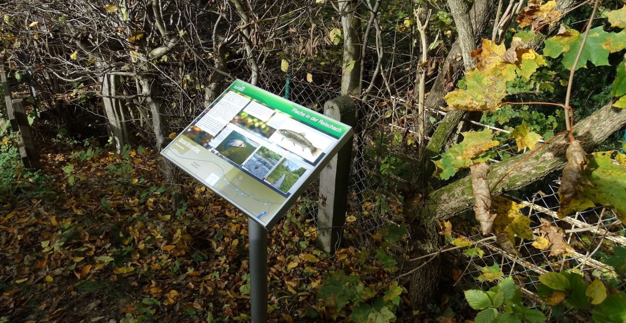 WasserWissensWeg Reischach Schild, &copy; ILE Holzland - Inntal