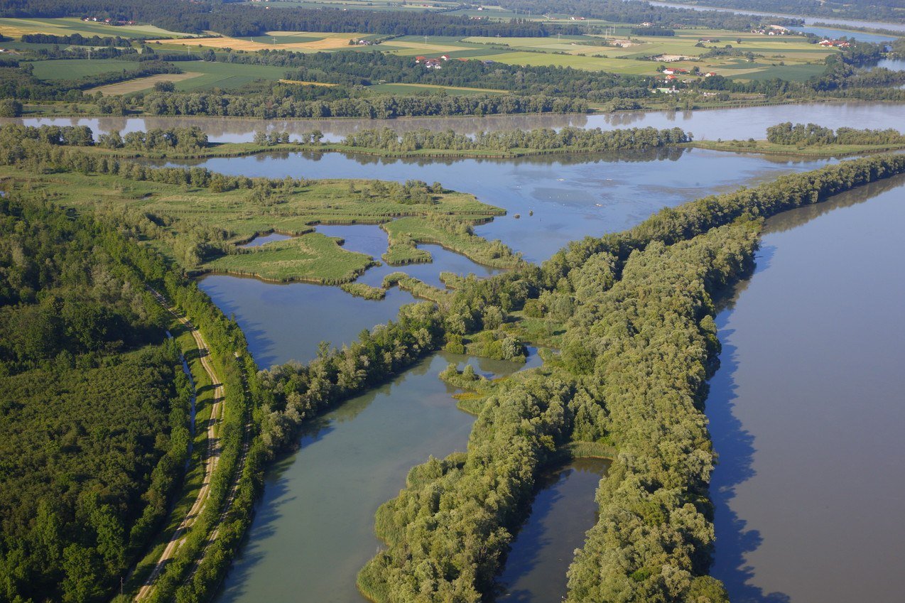 Europareservat Unterer Inn Luftaufnahme, © Heiner Heine