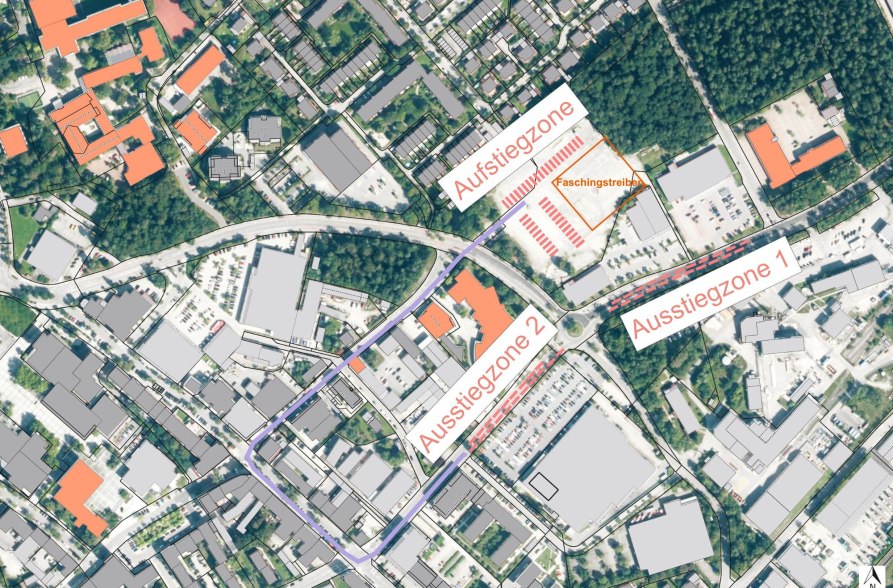 Route Faschingstreiben, &copy; Stadt Waldkraiburg