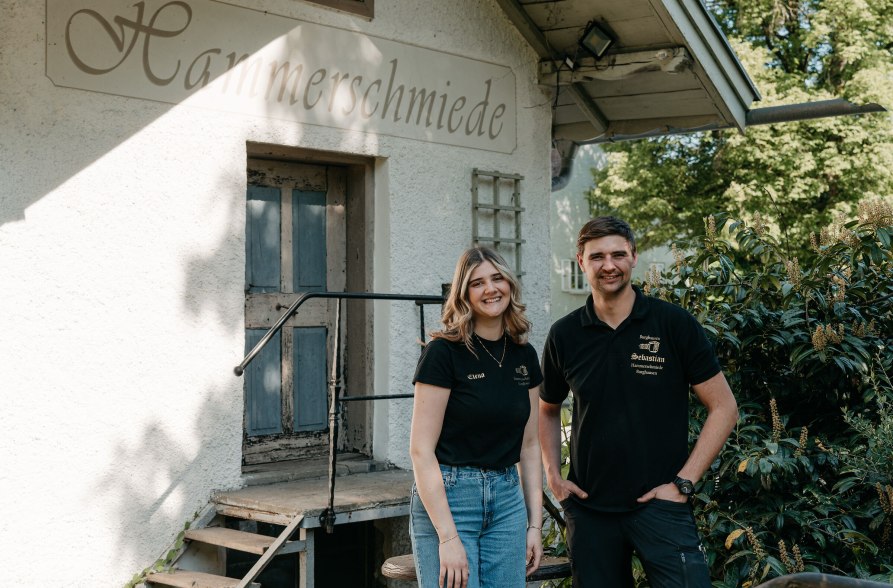 Sebastian und Elena Wagenhofer in der Hammerschmiede Burghausen, &copy; Inn-Salzach Tourismus