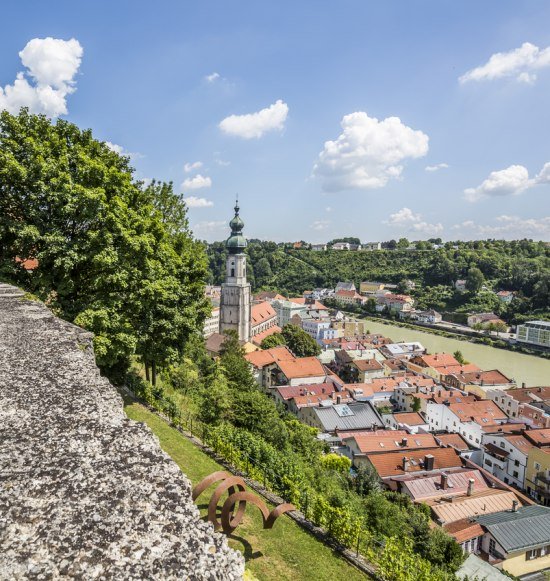 Burghausen Blick von der Burg in die Altstadt Burghausen, © Inn-Salzach Tourismus