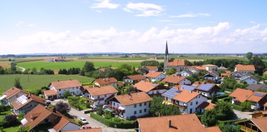 Luftaufnahme Gemeinde Oberneukirchen, Landkreis Altötting, © Gemeinde Oberneukirchen