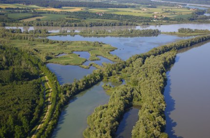 Europareservat Unterer Inn Luftaufnahme, © Heiner Heine