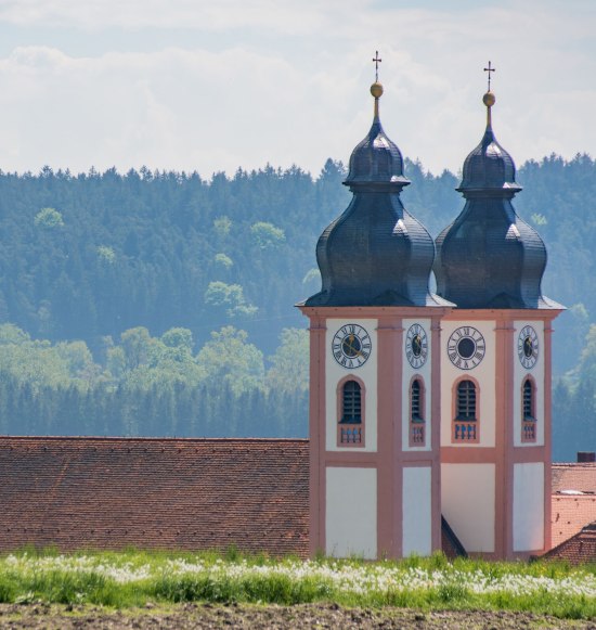 Kloster Au a. Inn Kirchturmspitzen, © Inn-Salzach Tourismus