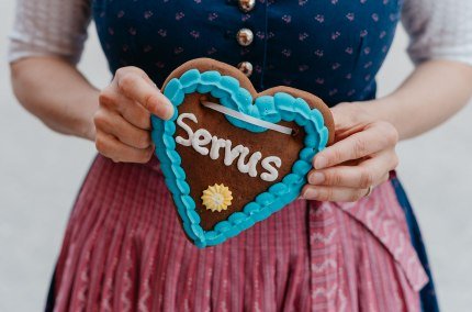 Lebkuchenherz mit Aufschrift Servus, &copy; Inn-Salzach Tourismus