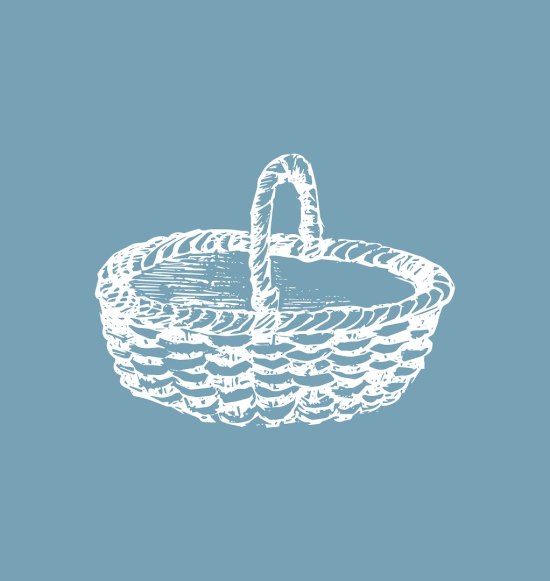 Grafik mit Korb auf blauem Hintergrund, &copy; Inn-Salzach Tourismus