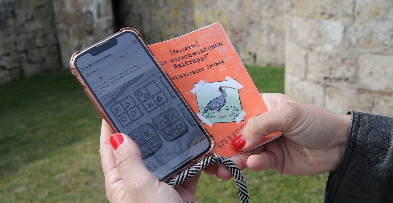 GPS-Tour Waldrapp mit Smartphone und Fallheft erkunden, © Locandy