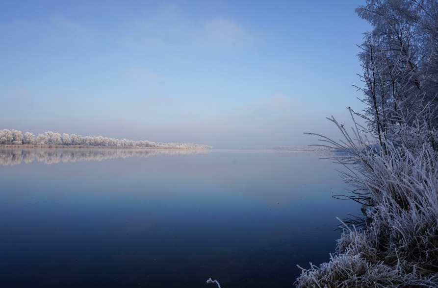 Winterliche Landschaft um den Inn