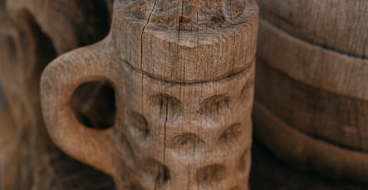 Bierkrug aus Holz, © Tourismusverband Inn-Salzach