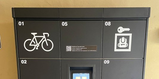 Radschließfächer Burghausen, © Burghauser Touristik GmbH