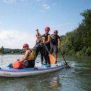 Gruppenpaddeln auf dem Riesen-SUP, © Inn-Salzach Tourismus