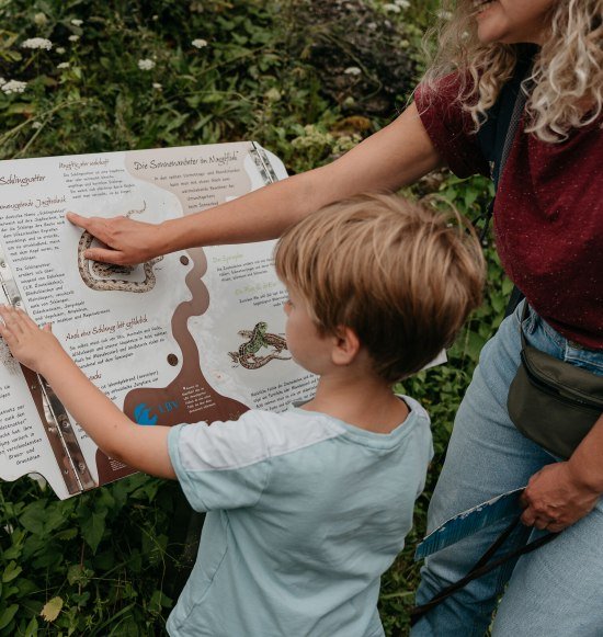 Lehrtafel im Umweltgarten Wiesm&uuml;hl, &copy; Inn-Salzach Tourismus