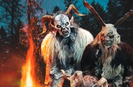 Masken, Perchten und Feuer, © Dobe Boch Deifen