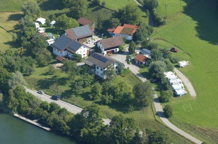 Campingplatz Marktl Luftbild, &copy; Sylvia N&ouml;bauer