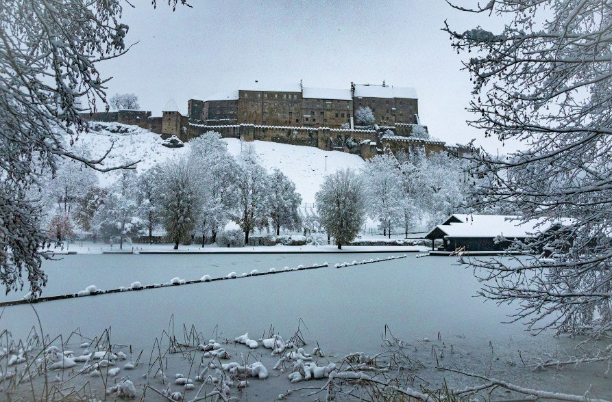 gefrorener Wöhrsee Burghausen, © Inn-Salzach Tourismus