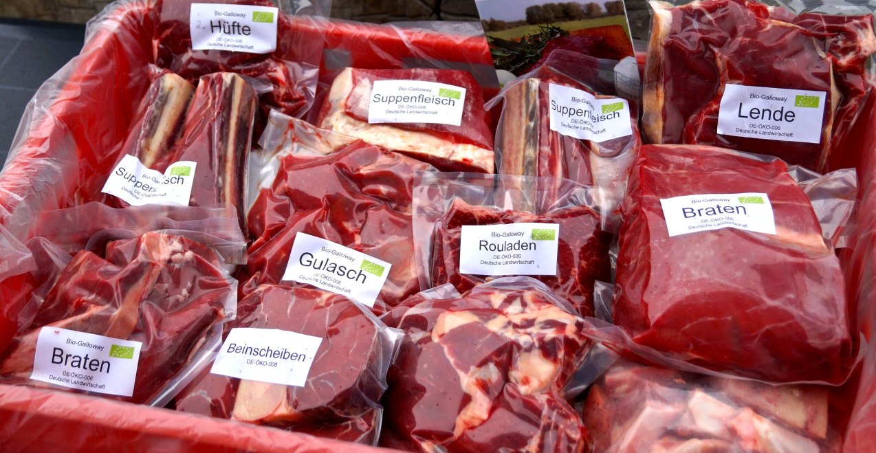 Abgepacktes Rindfleisch, © Hofmetzgerei Gernt