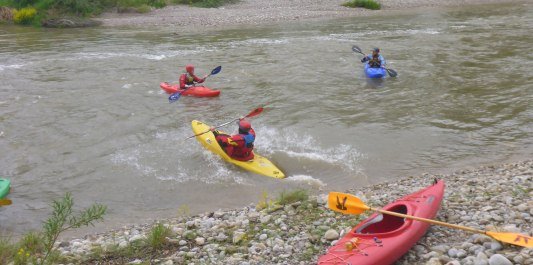 Kajaks im Einsatz, &copy; Tobias Aigner