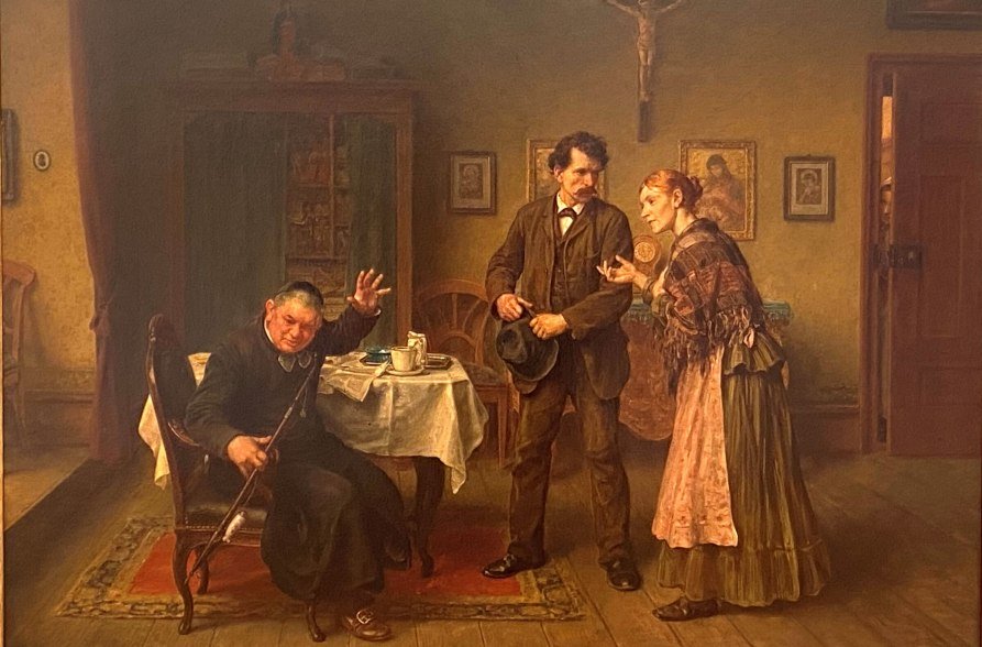 Ludwig Knaus, Aussichtsloser S&uuml;hneversuch, 1905, &copy; Museum &bdquo;Bilder erz&auml;hlen - Sammlung Peter Schmidt&ldquo;