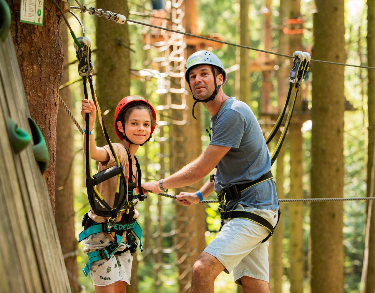 Der Waldseilgarten befindet sich im Wildfreizeitpark Oberreith, © Inn-Salzach Tourismus