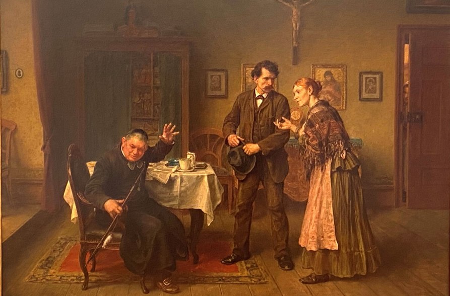 Ludwig Knaus, Aussichtsloser S&uuml;hneversuch, 1905, &copy; Museum &bdquo;Bilder erz&auml;hlen - Sammlung Peter Schmidt&ldquo;
