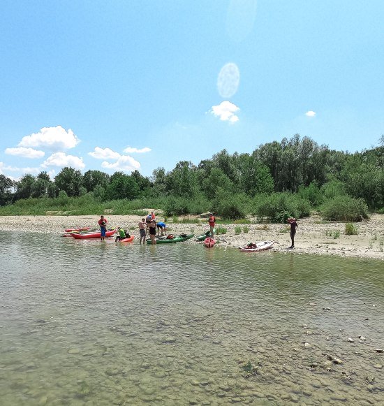 Kajks bei Pause am Inn, &copy; Inn-Salzach Tourismus