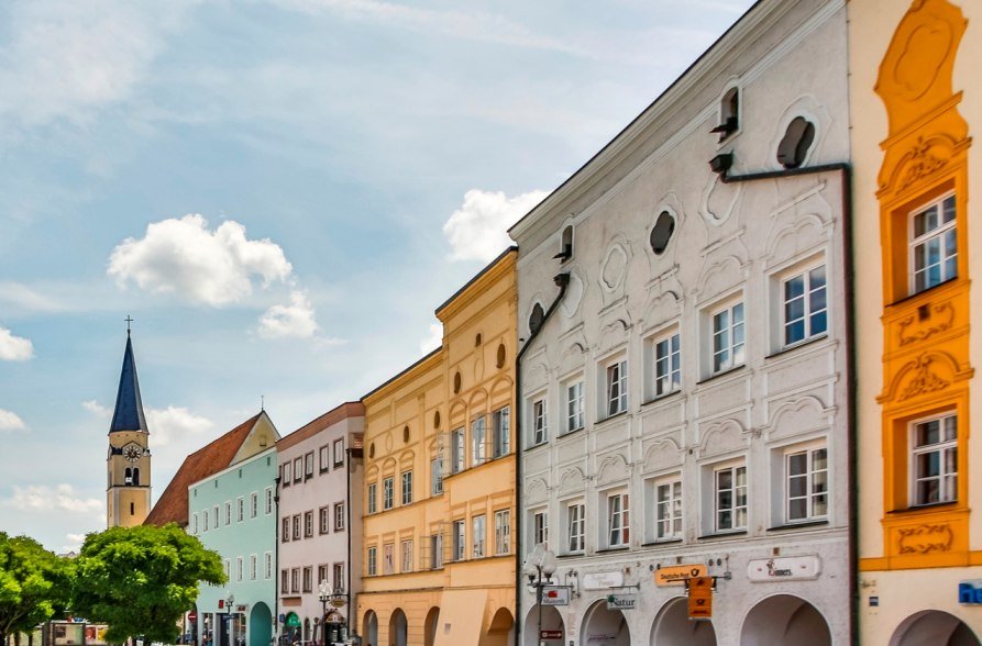 Inn-Salzach Baustil am Stadtplatz Mühldorf a. Inn, © Inn-Salzach Tourismus