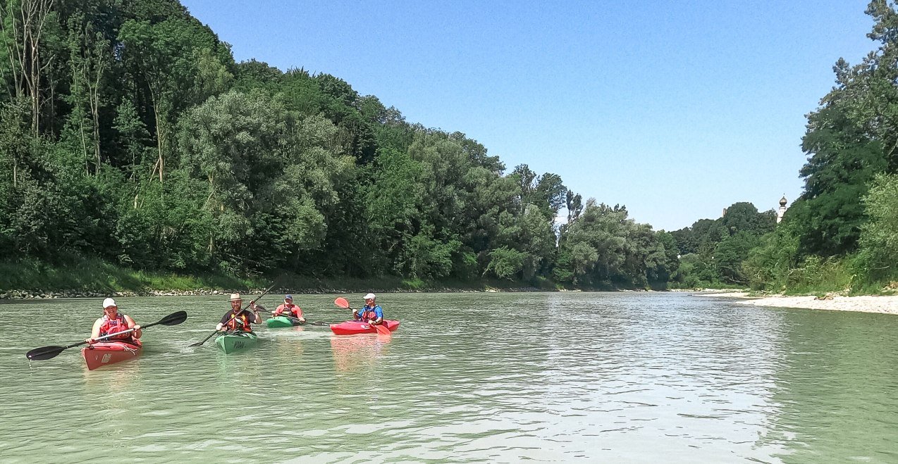 Kajak fahren auf dem Inn, &copy; Saskia Niedermeier